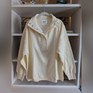 Aerie Getaway Quarter Snap Sweatshirt